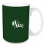 #Nice in Dark Green 15 oz Mug