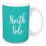 North Pole in Teal 15 oz Mug