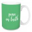 Peace On Earth in Light Green 15 oz Mug