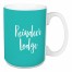 Reindeer Lodge in Teal 15 oz Mug