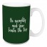 Be Naughty And Save Santa The Trip in Dark Green 15 oz Mug