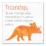 Triceratops Facts 16x16 Canvas Wall Art