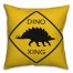 Dino Crossing 16x16 Spun Poly Pillow