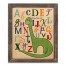 Dinosaur Alphabet 14x11 Framed Wood Print