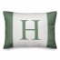 Green Stripes Monogram 14x20 Personalized Indoor / Outdoor Pillow