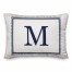 Simple Navy Monogram 14x20 Personalized Indoor / Outdoor Pillow