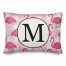 Flamingo Pattern Monogram 14x20 Personalized Indoor / Outdoor Pillow