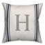 Navy Stripes Monogram 18x18 Personalized Indoor / Outdoor Pillow