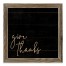 Distressed Give Thanks Script 12x12 Framed Wood Print
