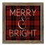 Merry and Bright Plaid 12x12 Framed Wood Print