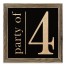 Party of 4 on Black 12x12 Framed Wood Print