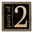 Party of 2 on Black 12x12 Framed Wood Print