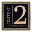 Party of 2 on Navy 12x12 Personalized Framed Wood Print