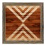 White Tribal Lines Pattern 12x12 Framed Wood Print