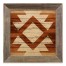 White Tribal Symbol 12x12 Framed Wood Print
