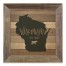Wisconsin State Shiplap 12x12 Framed Wood Print
