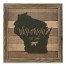 Wisconsin State Shiplap 12x12 Framed Wood Print