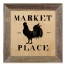 Market Place 12x12 Framed Wood Print