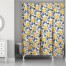 Yellow Floral Pattern 71x74 Shower Curtain