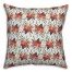 Orange Floral Pattern 18x18 Spun Poly Pillow