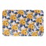 Yellow Floral Pattern 34x21 Bath Mat