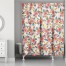 Blush Floral Pattern 71x74 Shower Curtain