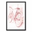 Pink Bicycle 20x30 Black Framed Canvas