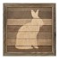 Shiplap Bunny 12x12 Framed Wood Print