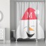 Monogram Snowman 71x74 Personalized Shower Curtain