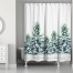 Snowy Winter Forest 71x74 Shower Curtain