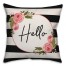 Hello Floral Stripes Pillow