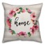 Home Floral Wreath Pillow