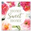 Home Sweet Home Floral Canvas Wall Art