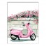 Pink Scooter Canvas Wall Art