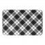 Black and White Diamond Plaid 34x21 Bath Mat