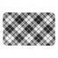 Black and White Diamond Plaid 34x21 Bath Mat