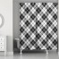 Black and White Geo Pattern 71x74 Shower Curtain