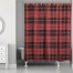 Red and Black Plaid 71x74 Shower Curtain