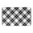 Black and White Diamond Plaid 34x21 Bath Mat
