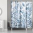 Blue Watercolor Florals 71x74 Shower Curtain