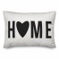 Home Heart Black 14x20 Spun Poly Pillow