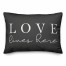 Love Lives Here Gray 14x20 Spun Poly Pillow