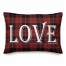 Vintage Love Plaid 14x20 Spun Poly Pillow