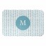 Abstract Blue Petals Monogram 34x21 Personalized Bath Mat