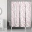 Blush Floral Pattern 71x74 Shower Curtain