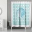 Teal Shell 71x74 Personalized Shower Curtain
