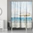 Beach Umbrella 71x74 Shower Curtain