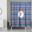 Nautical Stripes 71x74 Personalized Shower Curtain