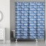 Navy Whale Pattern 71x74 Shower Curtain