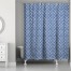 Navy Fishnet Pattern 71x74 Shower Curtain